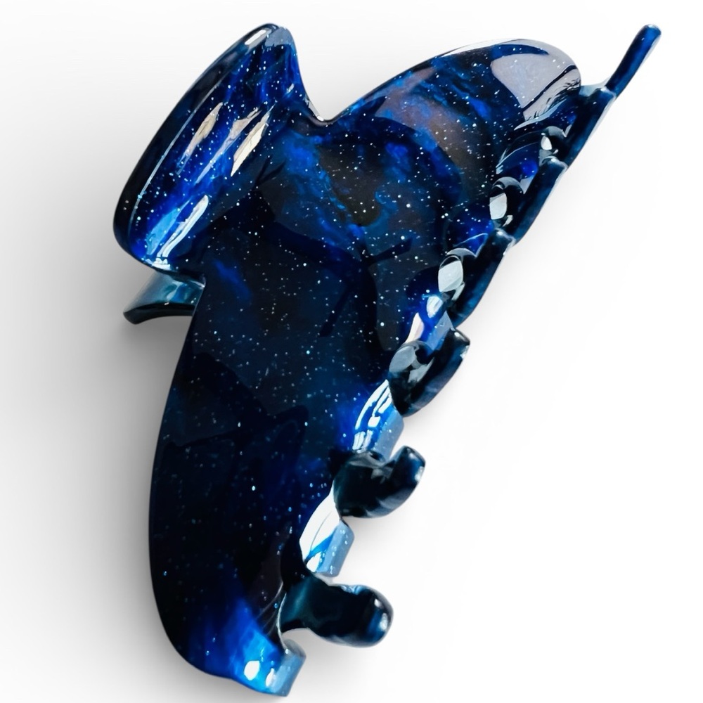 Shimmer Blue Claw Hair Clip New